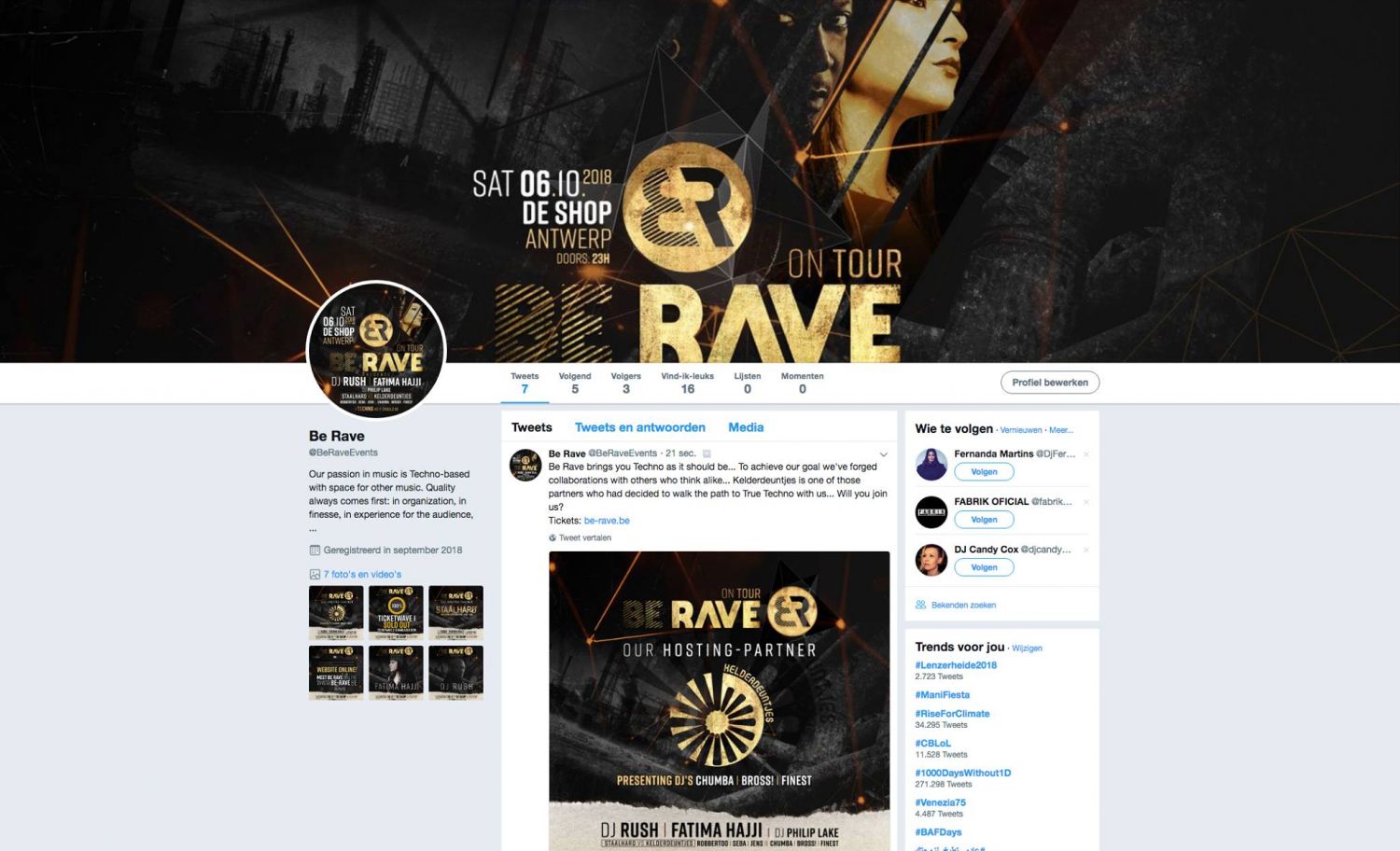 Be Rave on Twitter