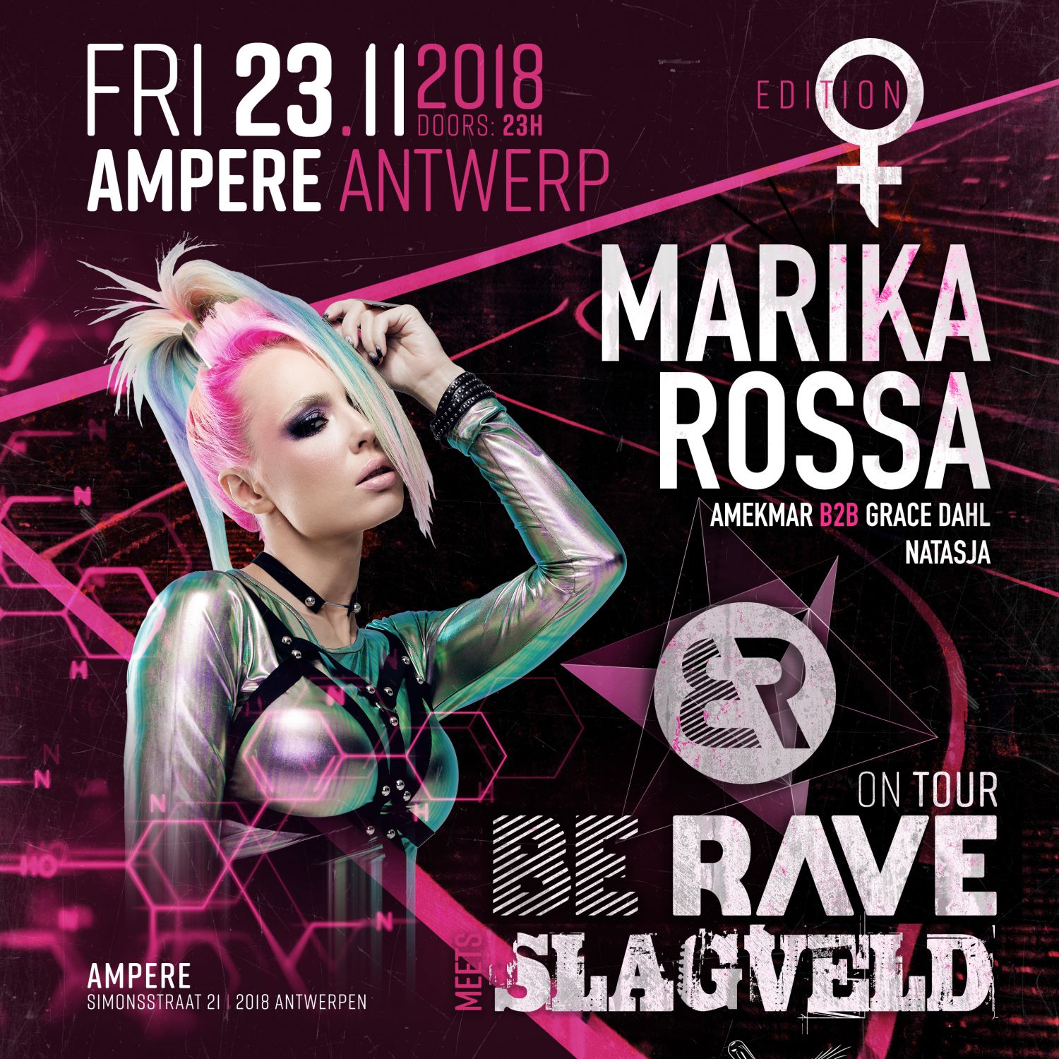 NEW event: Be Rave & Slagveld - Female Army with Marika Rossa NEW event: Be Rave & Slagveld - Female Army with Marika Rossa