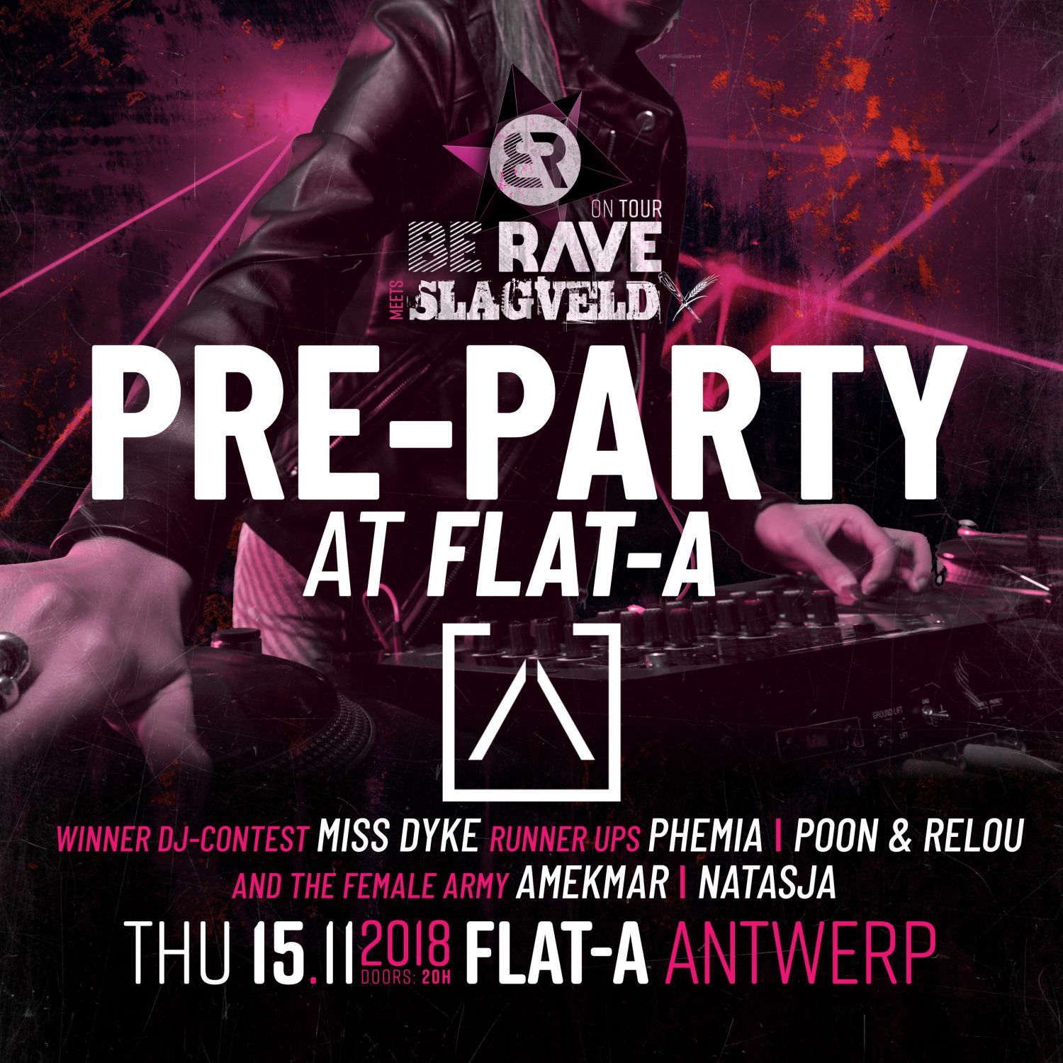 Pre-Party Be Rave & Slagveld Female Techno Army Pre-Party Be Rave & Slagveld Female Techno Army