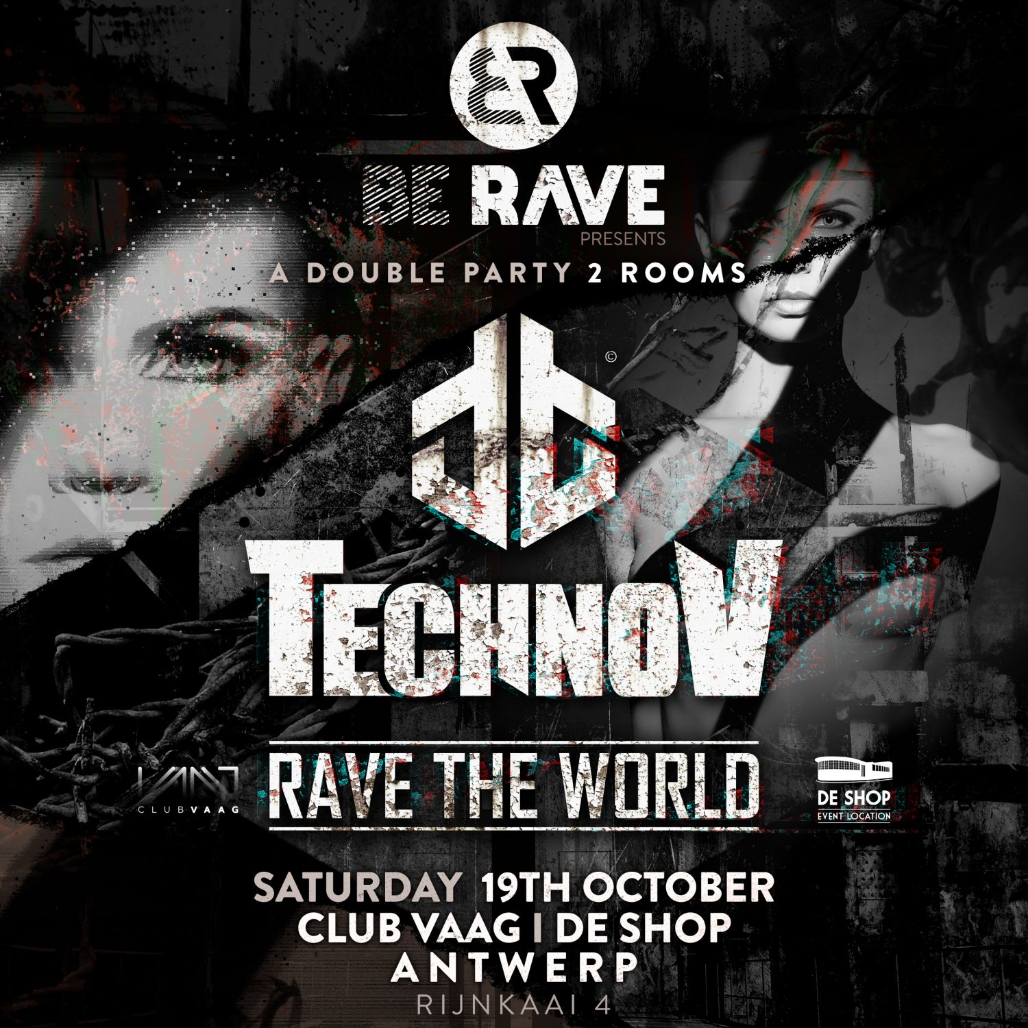 New announcement: Be Rave presents TechnoV at De Shop and Club Vaag New announcement: Be Rave presents TechnoV at De Shop and Club Vaag