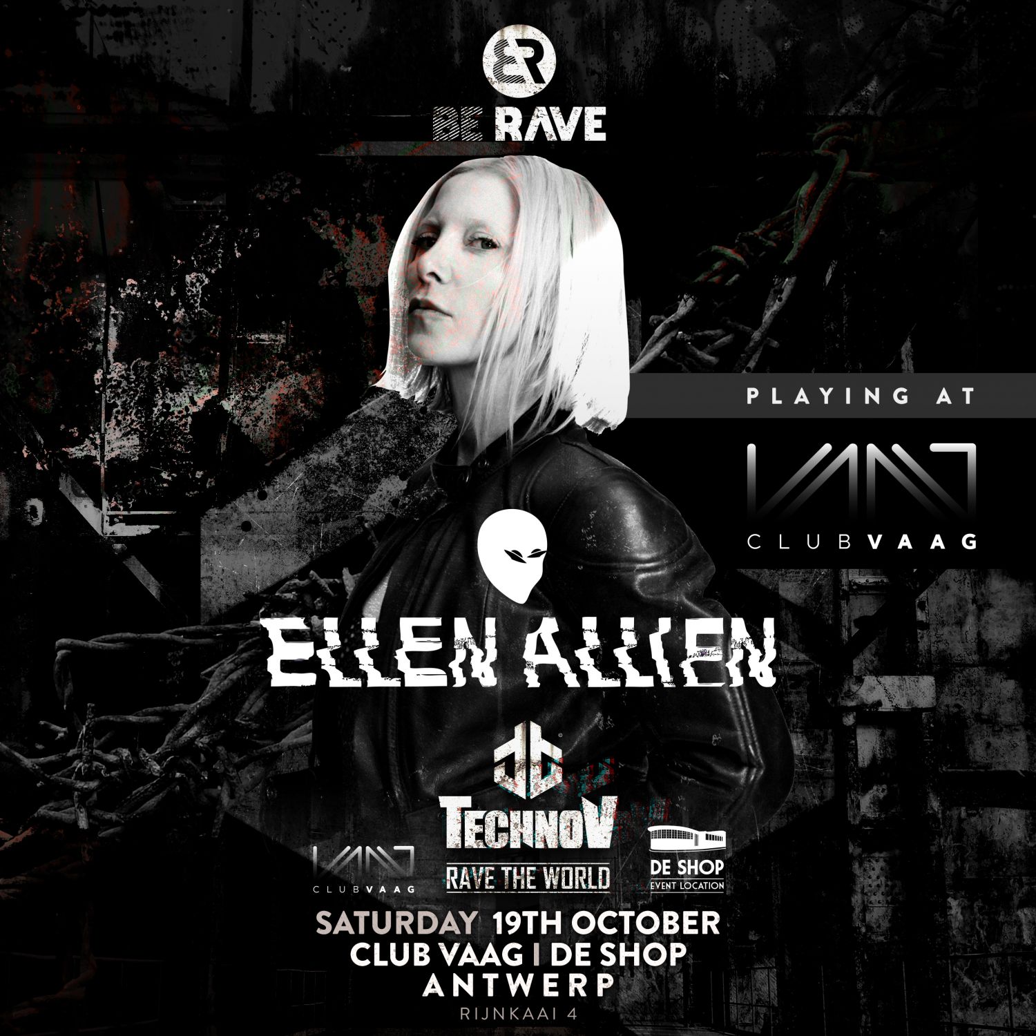 Ellen Allien at Be Rave presents TechnoV at De Shop and Club Vaag Ellen Allien at Be Rave presents TechnoV at De Shop and Club Vaag
